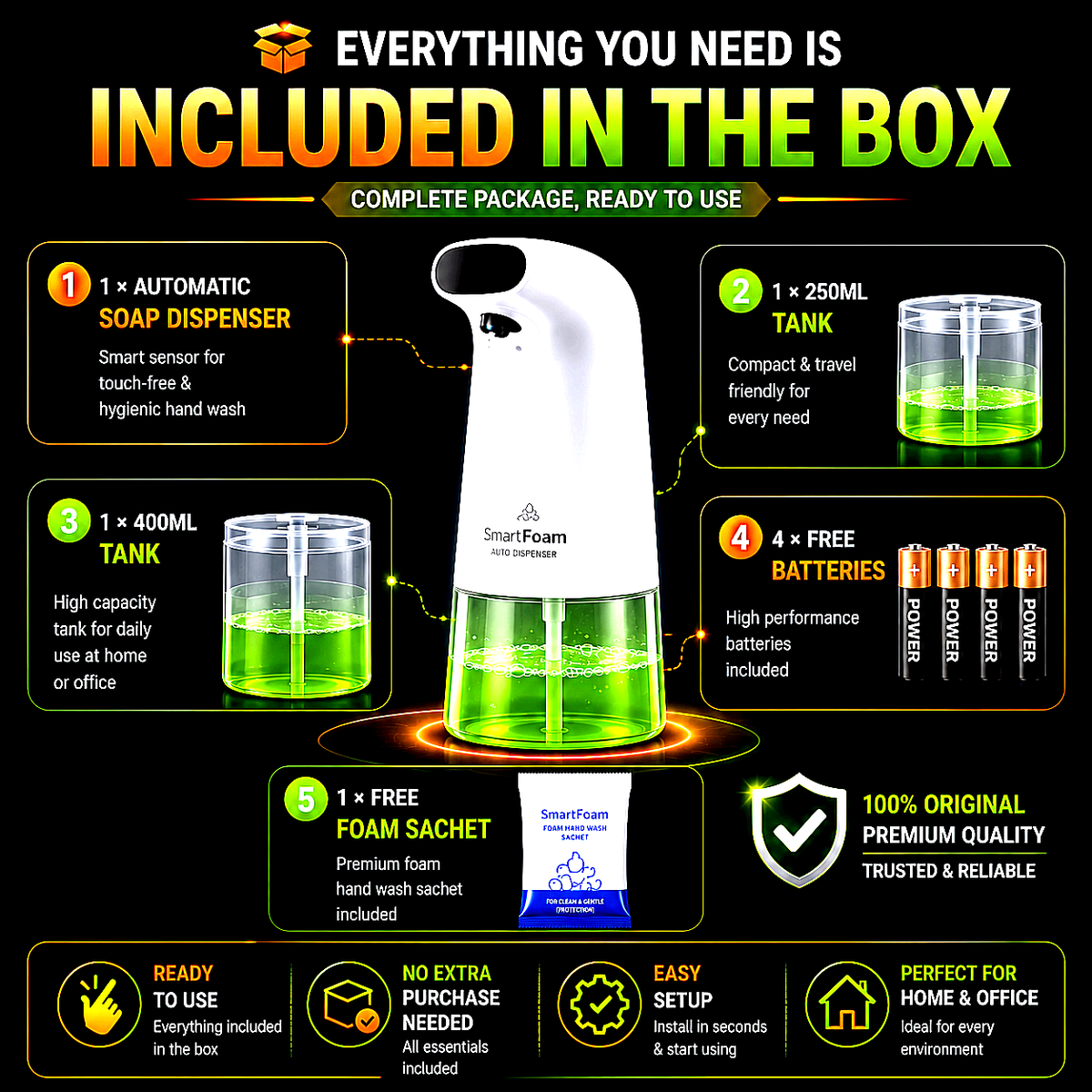 Automatic Sensor Foam Soap Dispenser – Touch-Free Hygiene for Modern Homes